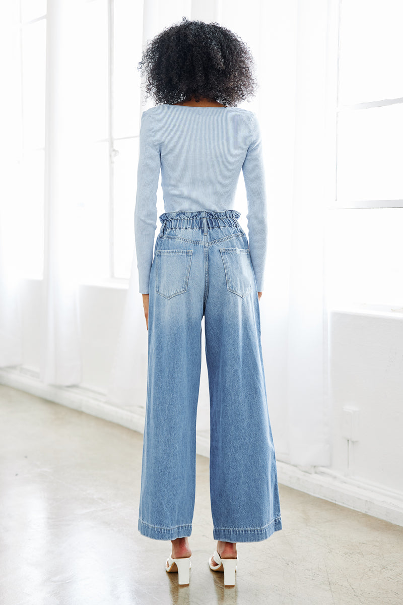 Brayan Ultra High Rise Wide Leg Jeans