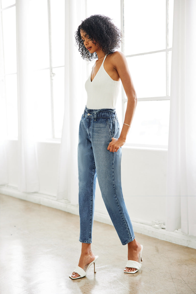 Enya Paperbag Mom Jeans