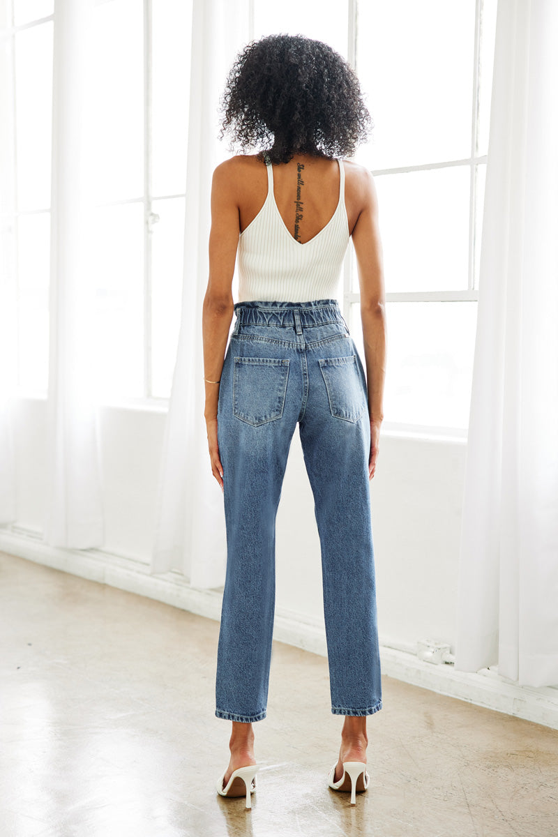 Enya Paperbag Mom Jeans