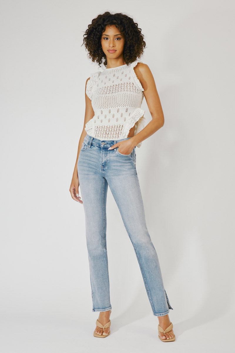 Nadia Mid Rise Y2K Bootcut Jeans