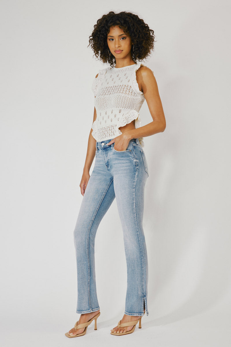 Nadia Mid Rise Y2K Bootcut Jeans