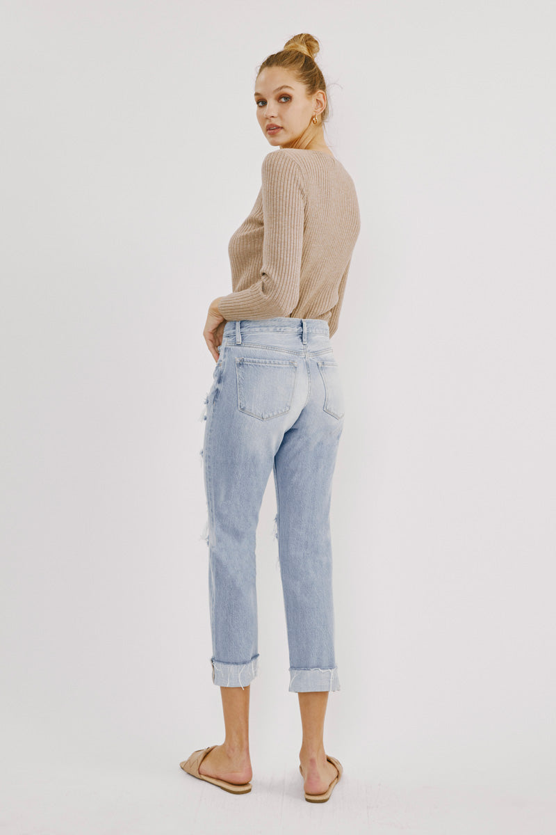 Delta Mid Rise Boyfriend Jeans