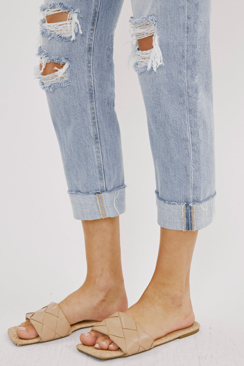 Delta Mid Rise Boyfriend Jeans
