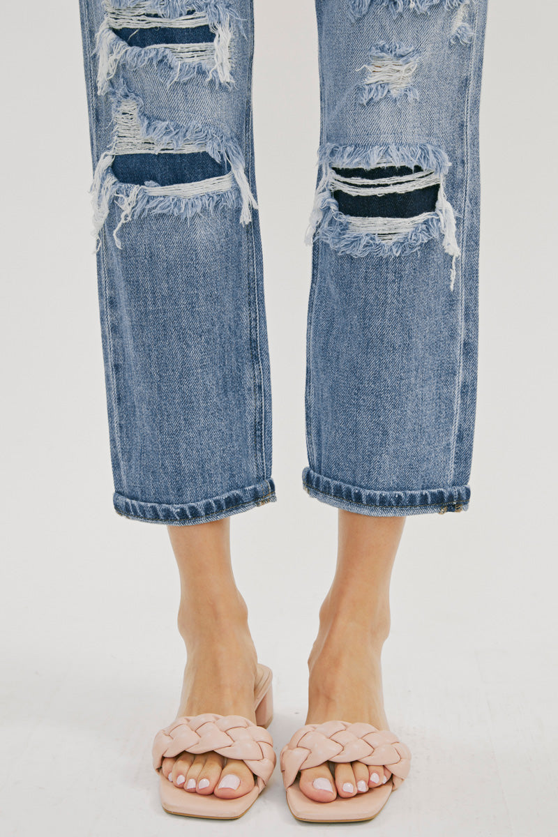 Nicola High Rise Boyfriend Jeans