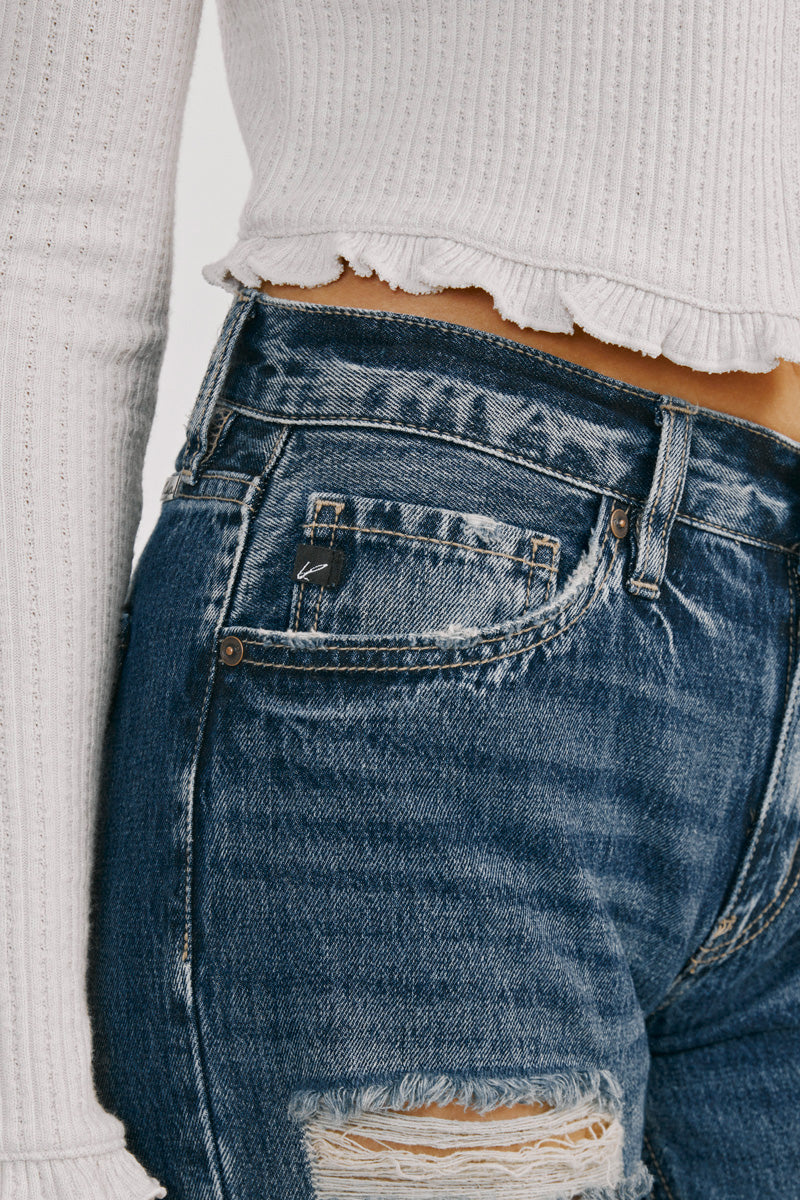 Charlize Mid Rise Boyfriend Jeans