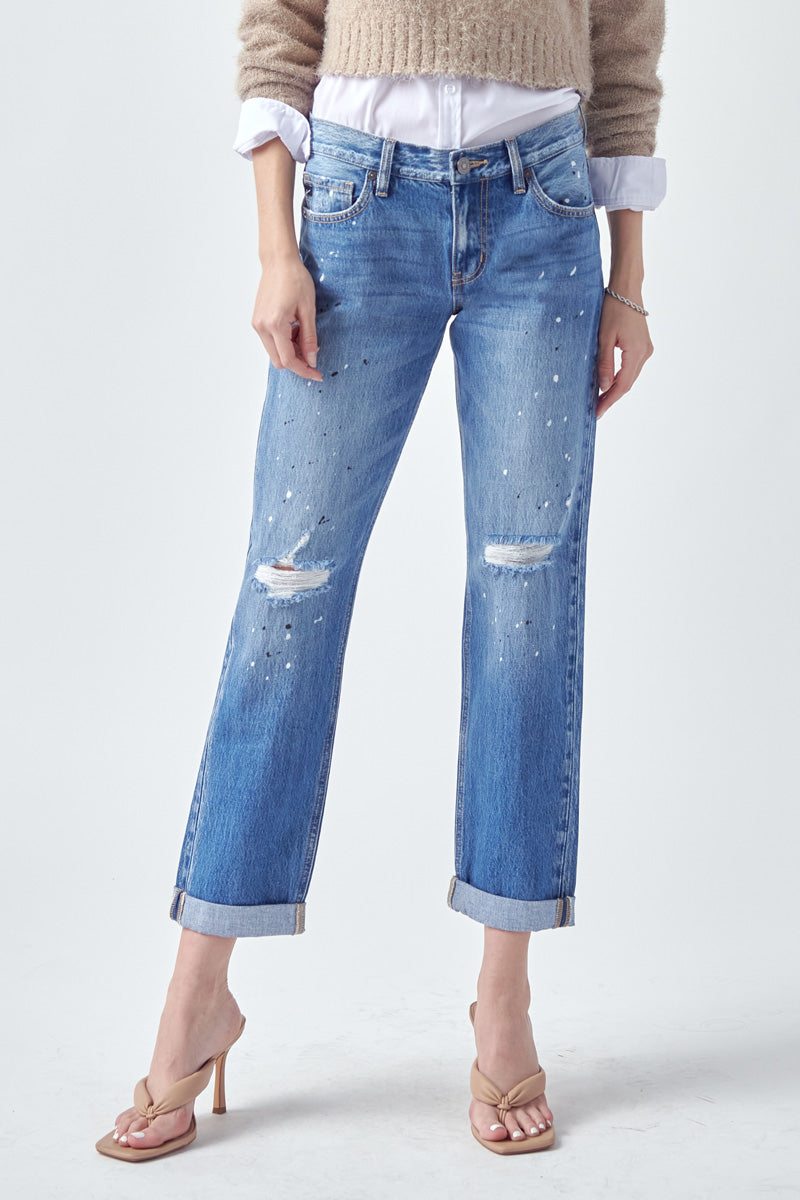 Zyra Mid Rise Boyfriend Jeans