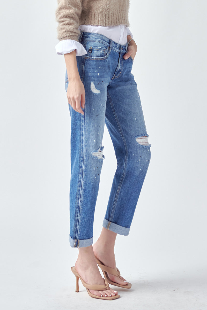 Zyra Mid Rise Boyfriend Jeans