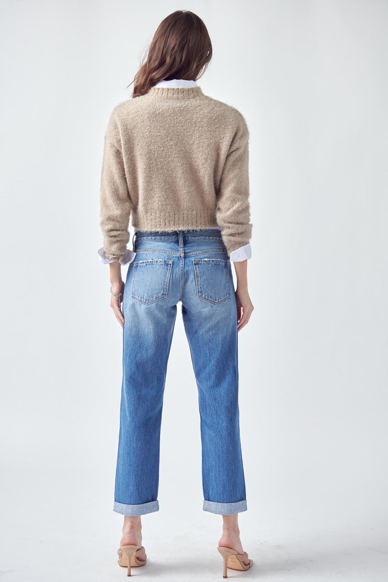 Zyra Mid Rise Boyfriend Jeans