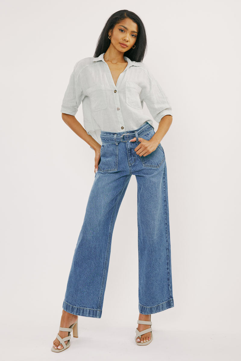 Finn Ultra High Rise Wide Leg Jeans