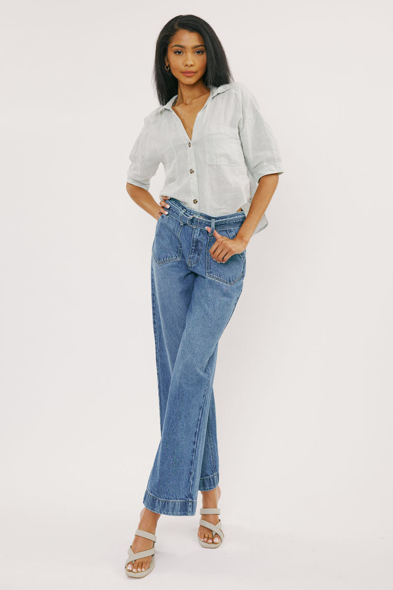 Finn Ultra High Rise Wide Leg Jeans