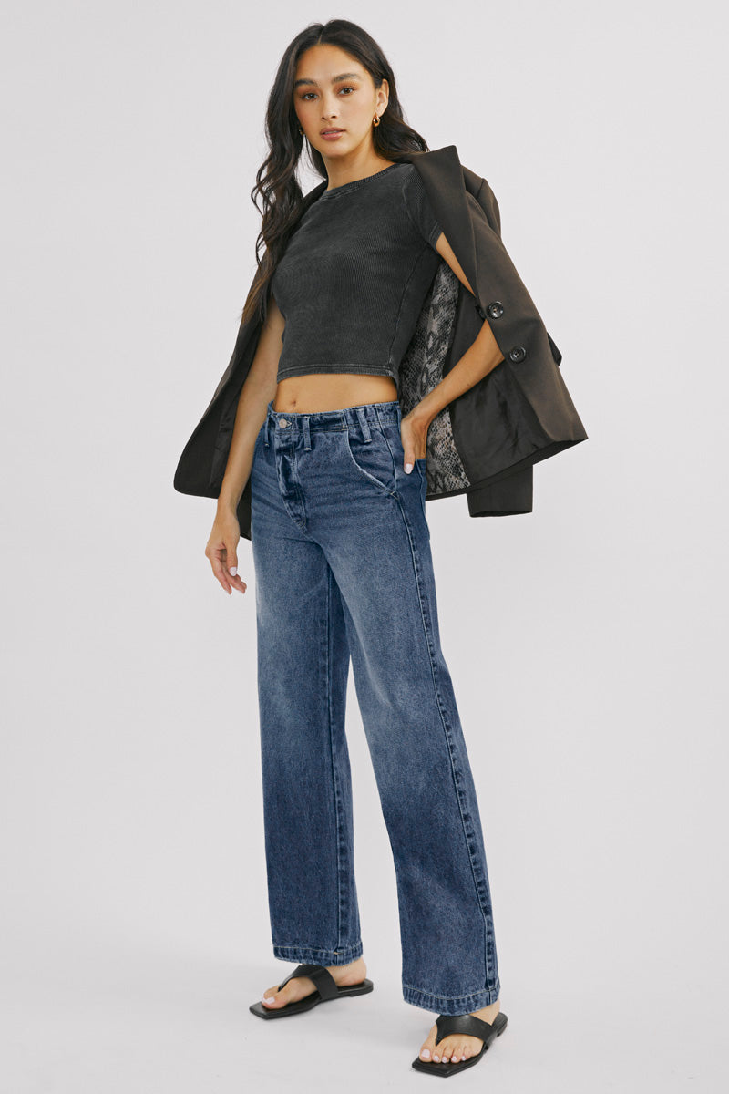 Chantily High Rise 90's Wide Leg Jeans