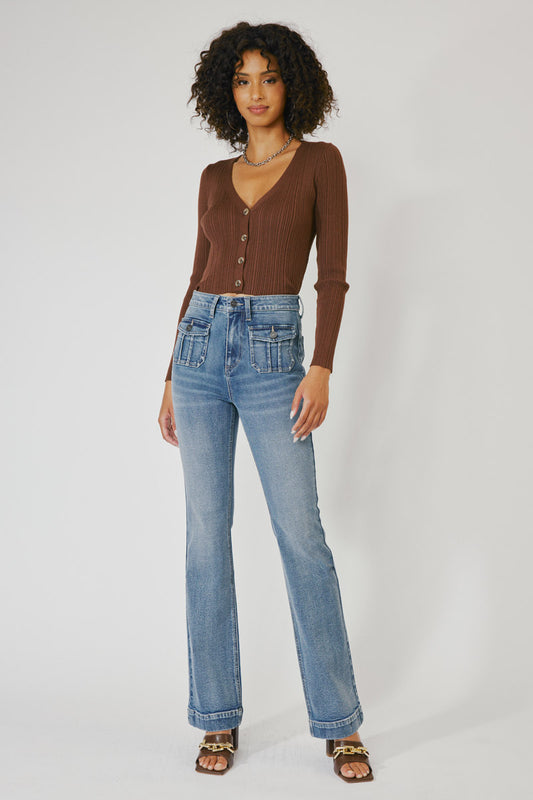 Carrie High Rise Vintage Bootcut Jeans