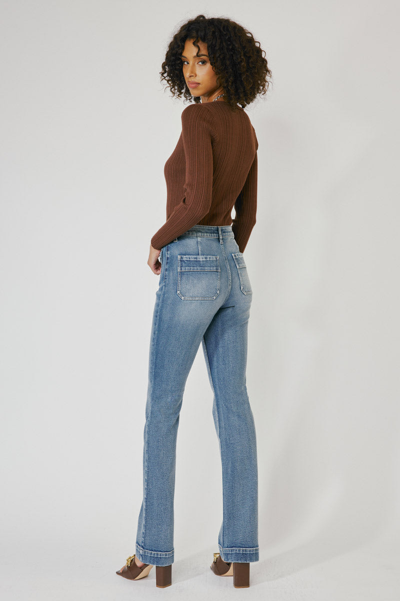 Carrie High Rise Vintage Bootcut Jeans Kloset by KC