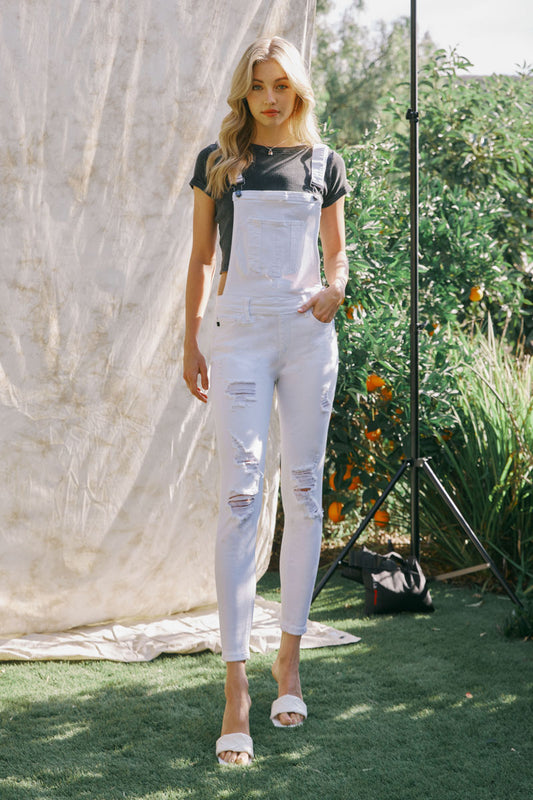 Topanga High Rise Ankle Skinny Overalls