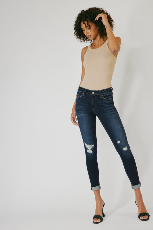 Hudson Mid Rise Ankle Skinny Jeans