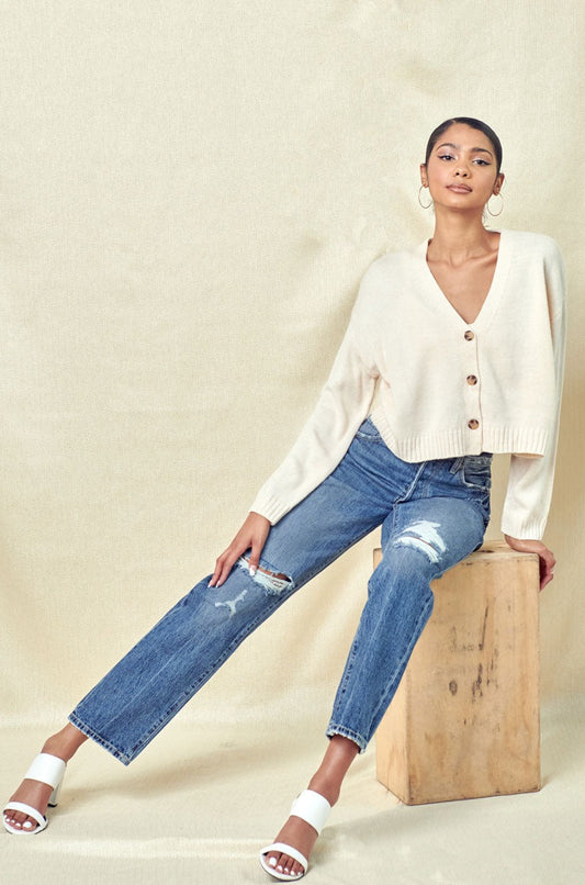 Hilana Ultra High Rise 90's Boyfriend Jeans