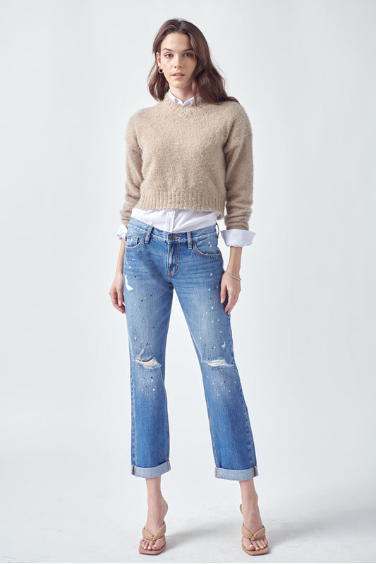 Zyra Mid Rise Boyfriend Jeans